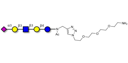 LS-Tetrasaccharide a (LSTa)  with free terminal amine (Linker-NH2 B) - Sialyl-lacto-N-tetraose a ; SLNT-a
