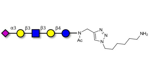 LS-Tetrasaccharide a (LSTa)  with free terminal amine (Linker-NH2 D) - Sialyl-lacto-N-tetraose a ; SLNT-a