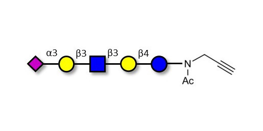 LS-Tetrasaccharide a (LSTa)  with terminal alkyne (Linker-CΞCH A) - Sialyl-lacto-N-tetraose a ; SLNT-a; GLY081-NPR