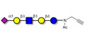 LS-Tetrasaccharide a (LSTa)  with terminal alkyne (Linker-CΞCH A) - Sialyl-lacto-N-tetraose a ; SLNT-a; GLY081-NPR