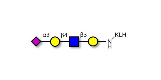 Sialylated tetraose type 2 grafted on KLH