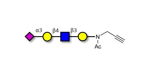 Sialylated tetraose type 2 with terminal alkyne (Linker-CΞCH A)