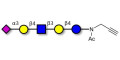 LS-Tetrasaccharide d (LSTd)  with terminal alkyne (Linker-CΞCH A) - Sialyl-lacto-N-neotetraose d ; SLNnT-d; GLY083-NPR