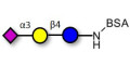 3'-Sialyllactose (3'-SL) / GM3 Ganglioside oligosaccharide grafted on BSA - 3'SL; N-Acetylneuraminoyllactose; (2, 3')-a-Sialyllactose; 3'-a-Sialyllactose; a-Neu5Ac-(2-3)-/3-D. Gal-(1-4)-D-Glc; 3'-N-Acetylneuraminyl-D-lactose