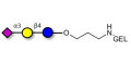 3'-Sialyllactose (3'-SL) / GM3 Ganglioside oligosaccharide grafted on gel for affinity chromatography (Linker-GEL B) - 3'SL; N-Acetylneuraminoyllactose; (2, 3')-a-Sialyllactose; 3'-a-Sialyllactose; a-Neu5Ac-(2-3)-/3-D. Gal-(1-4)-D-Glc; 3'-N-Acetylneuraminyl-D-lactose