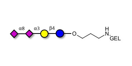 GD3 Ganglioside oligosaccharide / Disialyl lactose (DSL) grafted on gel for affinity chromatography (Linker-GEL B) - Disialyl lactose ;DS-L