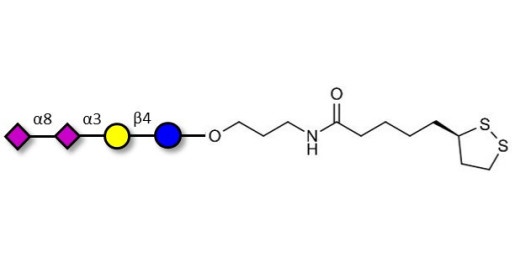 GD3 Ganglioside oligosaccharide / Disialyl lactose (DSL) with cyclic di-thiol (Linker-LIPO A) - Disialyl lactose ;DS-L