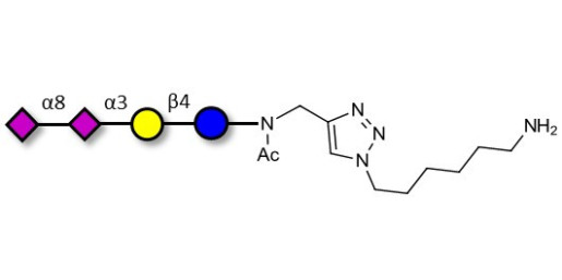 GD3 Ganglioside oligosaccharide / Disialyl lactose (DSL) with free terminal amine (Linker-NH2 D) - Disialyl lactose ;DS-L