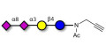 GD3 Ganglioside oligosaccharide / Disialyl lactose (DSL) with terminal alkyne (Linker-CΞCH A) - GLY091-NPR ; Disialyl lactose ;DS-L