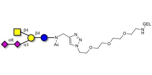 GD2 Ganglioside oligosaccharide grafted on gel for affinity chromatography (Linker-GEL A)