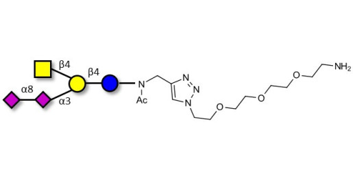 GD2 Ganglioside oligosaccharide with free terminal amine (Linker-NH2 B) - GLY094-NAc-sp1-NH2