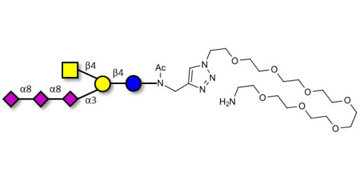 GT2 Ganglioside oligosaccharide with free terminal amine (Linker-NH2 C)