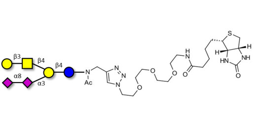 GD1b Ganglioside oligosaccharide linked to biotin (Linker-BT A) - GLY099-NAc-sp3-Bt