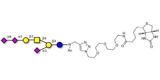 GT1a Ganglioside oligosaccharide linked to biotin (Linker-BT A) - GLY100-Nac-sp3-Bt