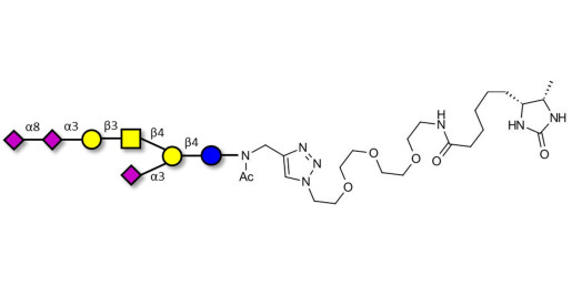 GT1a Ganglioside oligosaccharide linked to desthiobiotin (Linker-DBT-A)