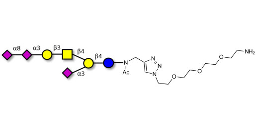 GT1a Ganglioside oligosaccharide with free terminal amine (Linker-NH2 B)