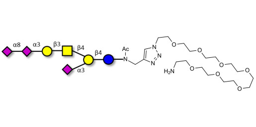 GT1a Ganglioside oligosaccharide with free terminal amine (Linker-NH2 C)