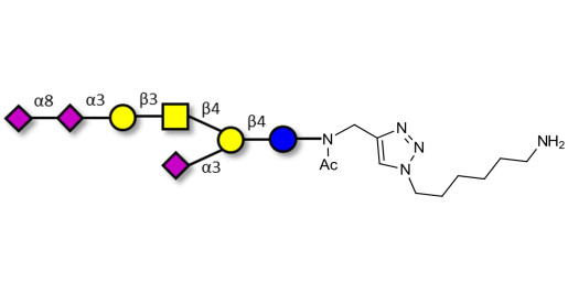 GT1a Ganglioside oligosaccharide with free terminal amine (Linker-NH2 D)