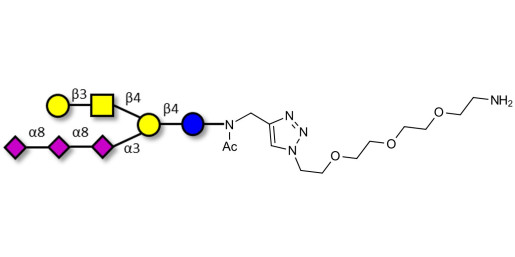 GT1c Ganglioside oligosaccharide with free terminal amine (Linker-NH2 B)