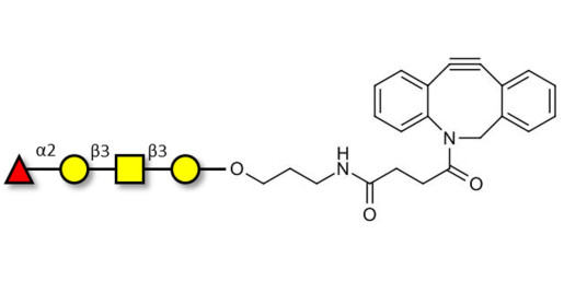 Blood group H antigen tetraose type 4 with DBCO (Linker-DBCO A)