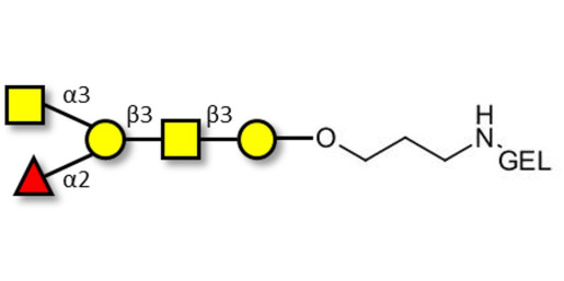 Blood group A antigen pentaose type 4 grafted on gel for affinity chromatography (Linker-GEL B) - Blood group A antigen pentaose type IV; Blood group A antigen pentasaccharide type IV; Blood group A antigen pentasaccharide type 4; A-pentasaccharide type 4