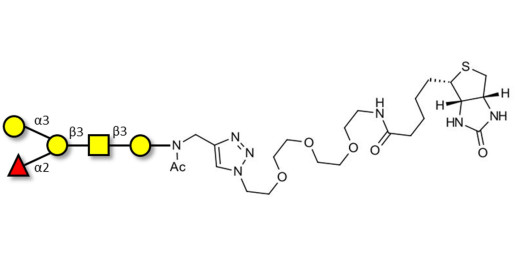 Blood group B antigen pentaose type 4 linked to biotin (Linker-BT A)