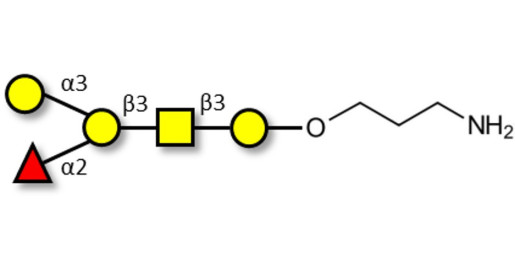 Blood group B antigen pentaose type 4 with free terminal amine (Linker-NH2 A)