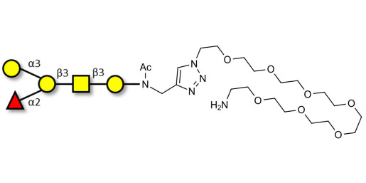 Blood group B antigen pentaose type 4 with free terminal amine (Linker-NH2 C)