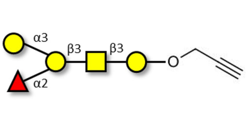 Blood group B antigen pentaose type 4 with terminal alkyne (Linker-CΞCH B)