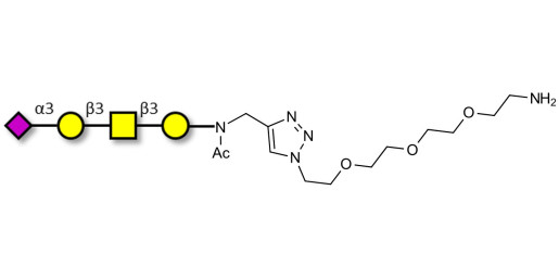 Stage-Specific Embryonic Antigen-4 tetraose (SSEA-4 tetraose) with free terminal amine (Linker-NH2 B) - GLY130-NAc-sp1-NH2