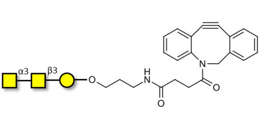 Forssman antigen triose with DBCO (Linker-DBCO A)