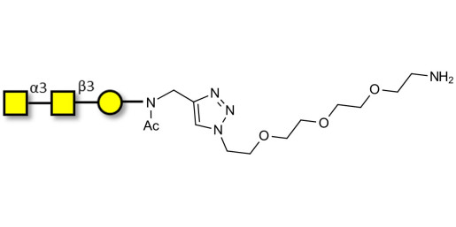 Forssman antigen triose with free terminal amine (Linker-NH2 B)