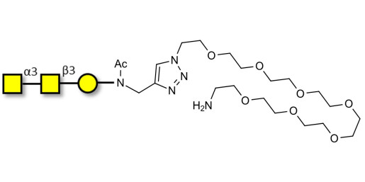 Forssman antigen triose with free terminal amine (Linker-NH2 C)