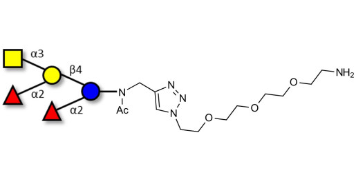 Fucosyl A antigen pentaose type 6 with free terminal amine (Linker-NH2 B)
