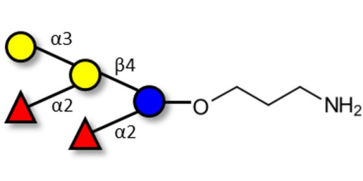 Fucosyl B antigen pentaose type 6 with free terminal amine (Linker-NH2 A)
