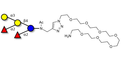 Fucosyl B antigen pentaose type 6 with free terminal amine (Linker-NH2 C)