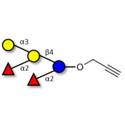 Fucosyl B antigen pentaose type 6 with terminal alkyne (Linker-CΞCH B)