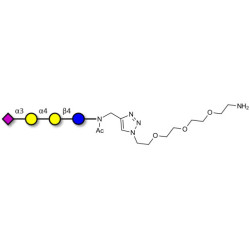 Sialylated globotriose with free terminal amine (Linker-NH2 B)
