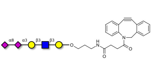 Disialylated pentaose type 1 with DBCO (Linker-DBCO A)
