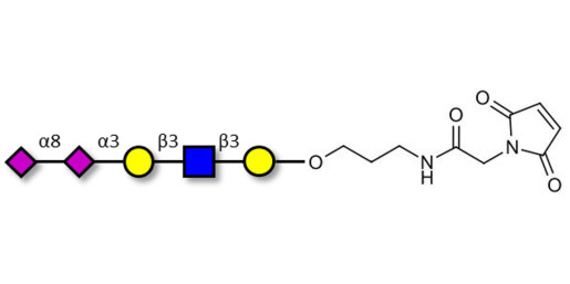 Disialylated pentaose type 1 linked to maleimide (Linker-MAL A)