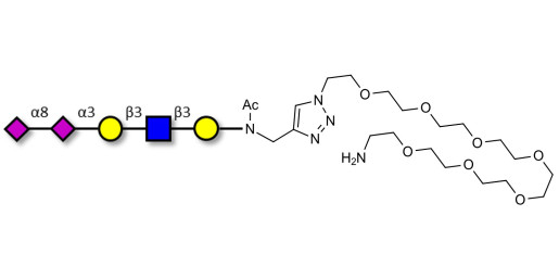 Disialylated pentaose type 1 with free terminal amine (Linker-NH2 C)