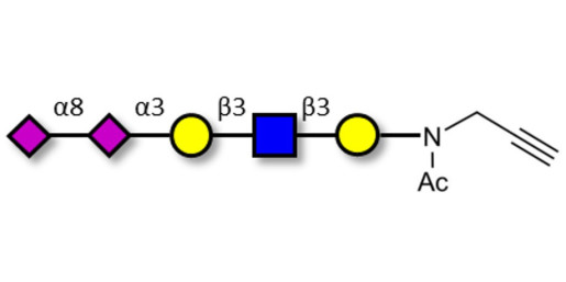 Disialylated pentaose type 1 with terminal alkyne (Linker-CΞCH A)