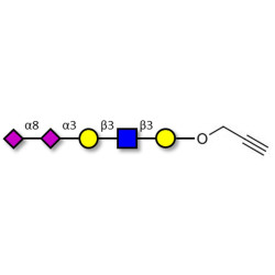 Disialylated pentaose type 1 with terminal alkyne (Linker-CΞCH B)