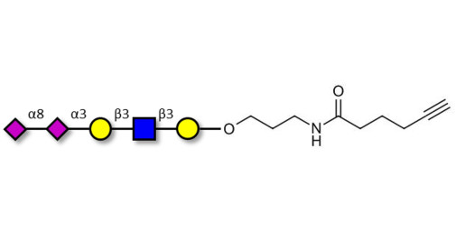 Disialylated pentaose type 1 with terminal alkyne (Linker-CΞCH C)