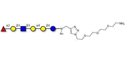 Globo-H analogue type 1 with free terminal amine (Linker-NH2 B)