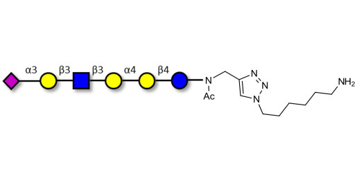 Stage-Specific Embryonic Antigen-4 (SSEA-4) hexaose analogue type 1 with free terminal amine (Linker-NH2 D) - SSEA-4 hexaose analogue type 1
