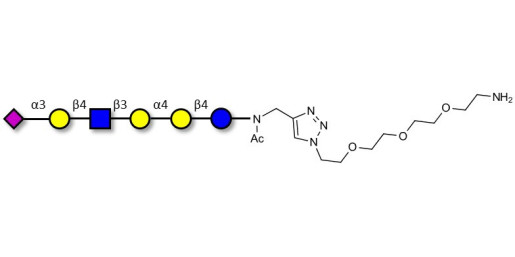 Stage-Specific Embryonic Antigen-4 (SSEA-4) hexaose analogue type 2 with free terminal amine (Linker-NH2 B) - SSEA-4 hexaose analogue type 2