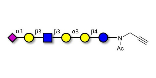 Sialylated isoglobopentaose (Sialylated iGb5) analogue type 1 with terminal alkyne (Linker-CΞCH A) - Sialylated iGb5 analogue type 1
