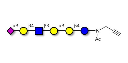 Sialylated isoglobopentaose (Sialylated iGb5) analogue type 2 with terminal alkyne (Linker-CΞCH A) - Sialylated iGb5 analogue type 2