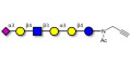 Sialylated isoglobopentaose (Sialylated iGb5) analogue type 2 with terminal alkyne (Linker-CΞCH A) - Sialylated iGb5 analogue type 2